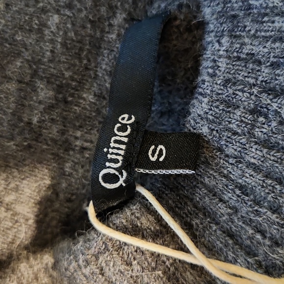 NEW Quince Baby Alpaca Wool Crew Charcoal Sz S - Picture 11 of 11